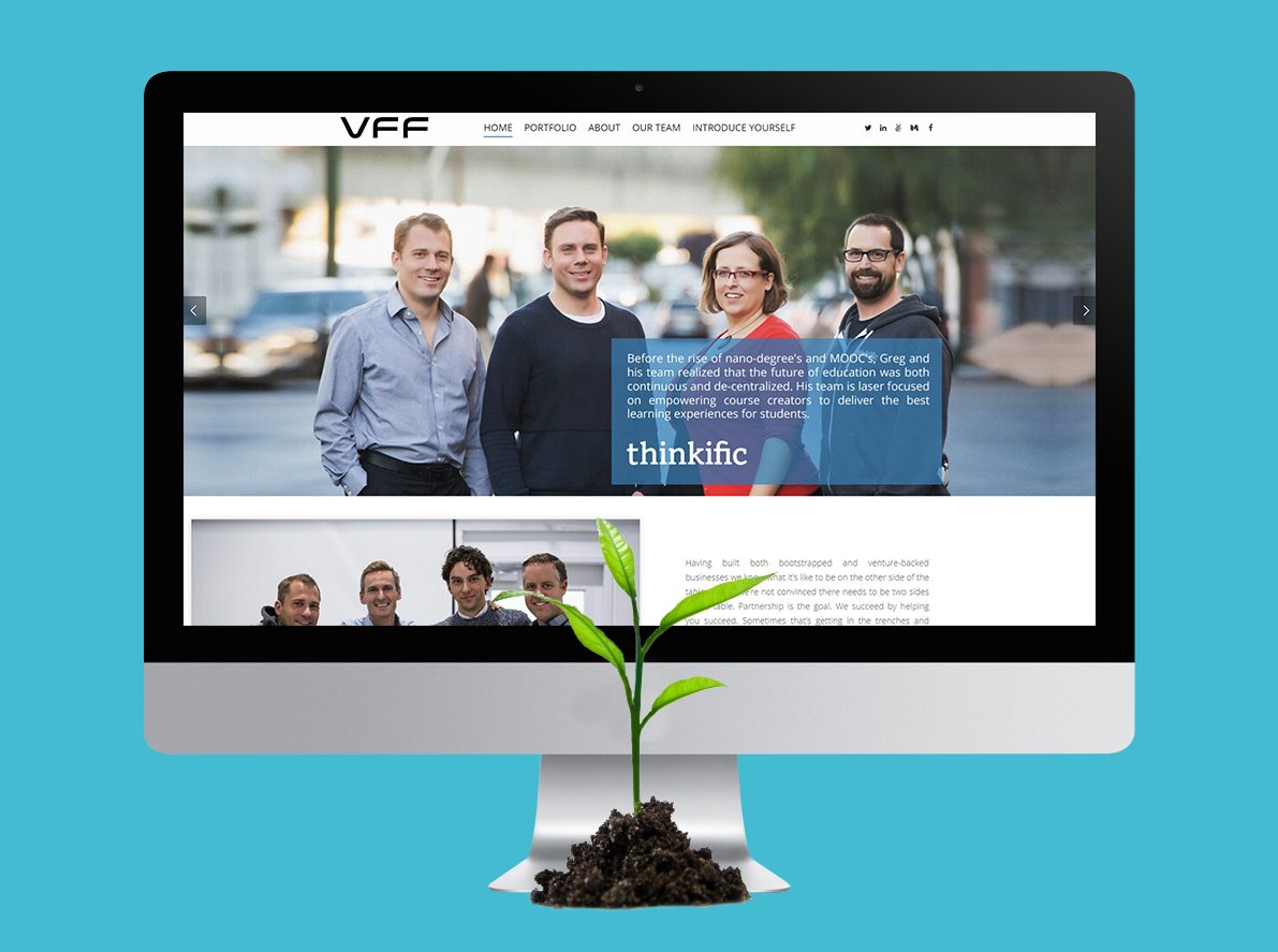 Financial website design portfolio image
