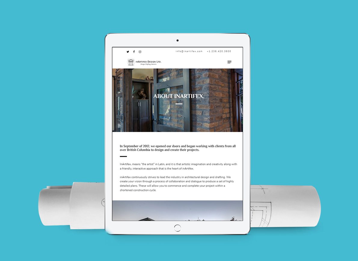 Website design example for an architectural firm